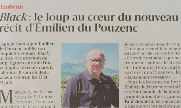 Black : le loup au coeur du nouveau récit d&rsquo;Emilien du Pouzenc
